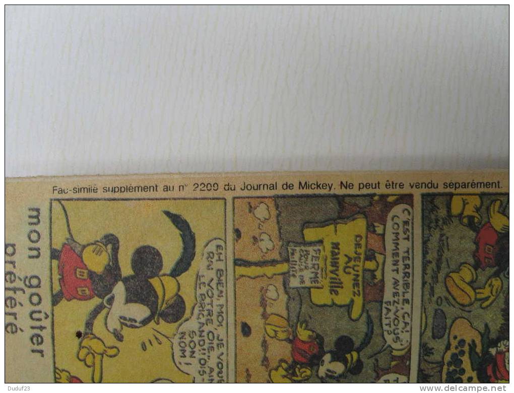 LE JOURNAL DE MICKEY N° 1 - 21/10/1934 - FAC SIMILE Supplément Du N° 2200 - Journal De Mickey