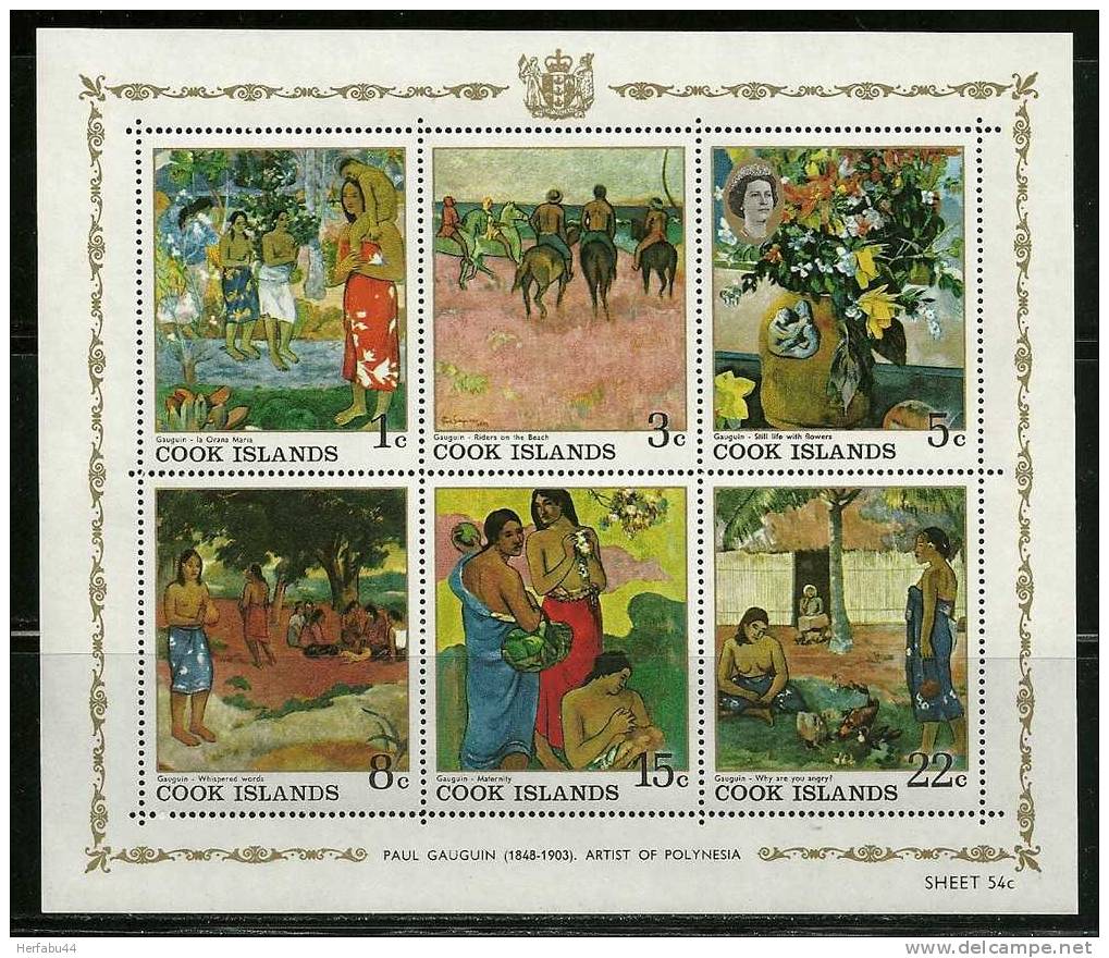 Cook Islands    "Gaugin Paintings"    Souvenir Sheet    SC# 226a  MNH** - Cook Islands