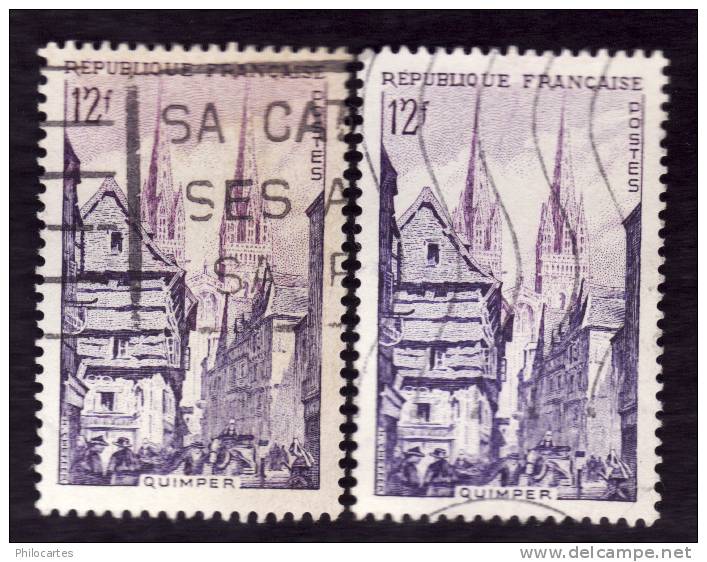 FRANCE  1954   -  Y&T 979 -  Quimper  2 Nuances - Oblitérés - Used Stamps