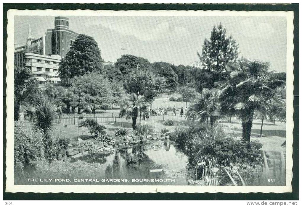 THE LILY POND. CENTRAL GARDENS .BOURNEMOUTH .   Gm84 - Bournemouth (depuis 1972)