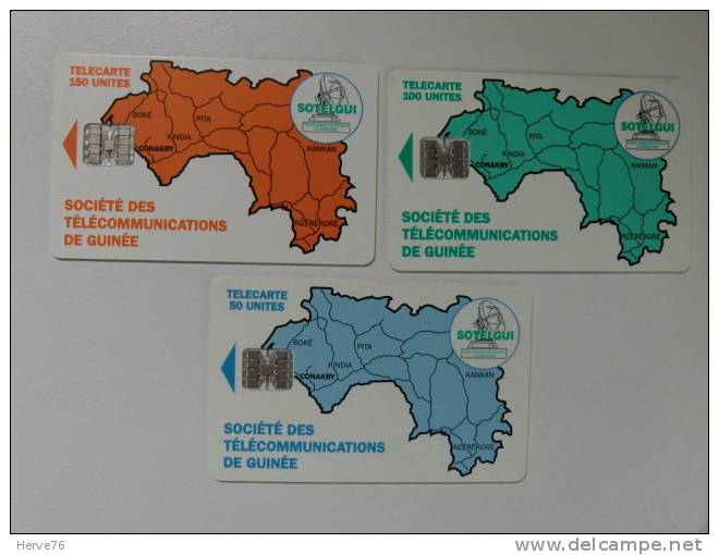 LOT 3 Télécartes  (MAP) - Guinée - Guinee