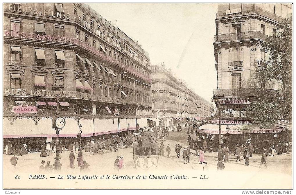 PARIS - La Rue Lafayette Et Le Carrefour De La Chaussée D,antin - Arrondissement: 10