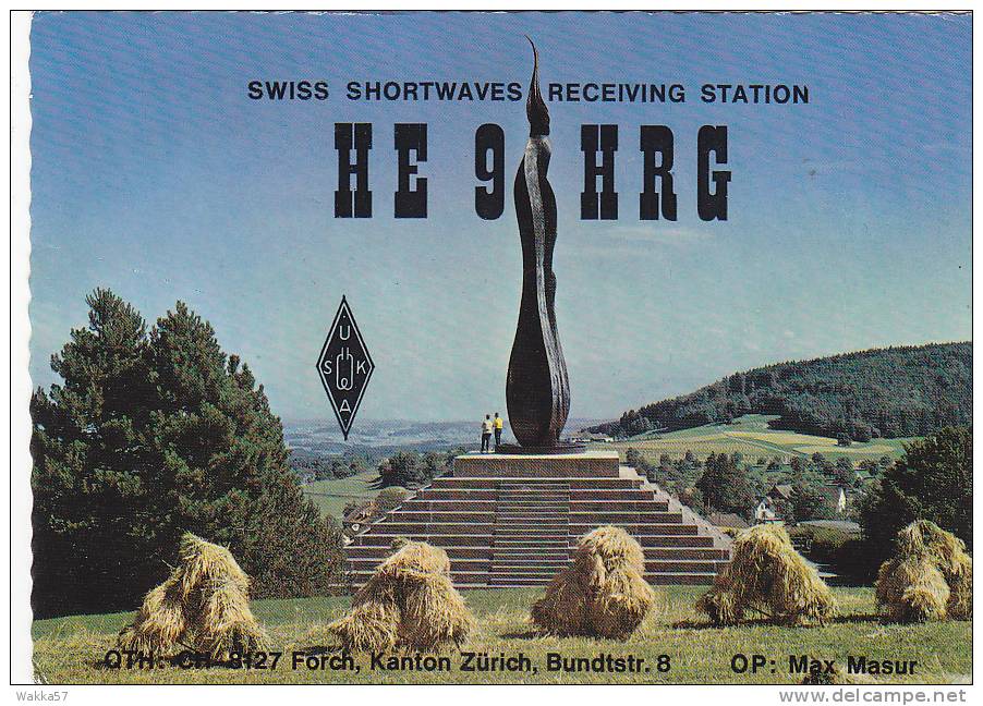 A323- SUISSE - ZURICH -  QSL CARD - Radio