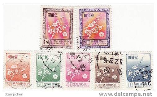 Taiwan 1979-1985 National Flower Stamps Plum Blossom  -used- - Usados