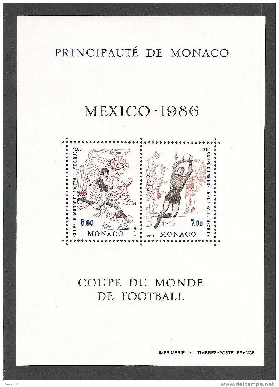 Foot-Ball - Coupe Du Monde 86 :  Monaco Bloc N ° 35 ** - 1986 – Mexique