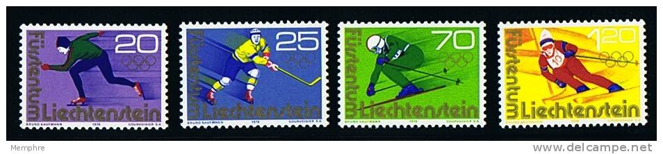 LIECHTENSTEIN  Patin, Ski, Hockey  Zum 572-5  ** - Winter 1976: Innsbruck