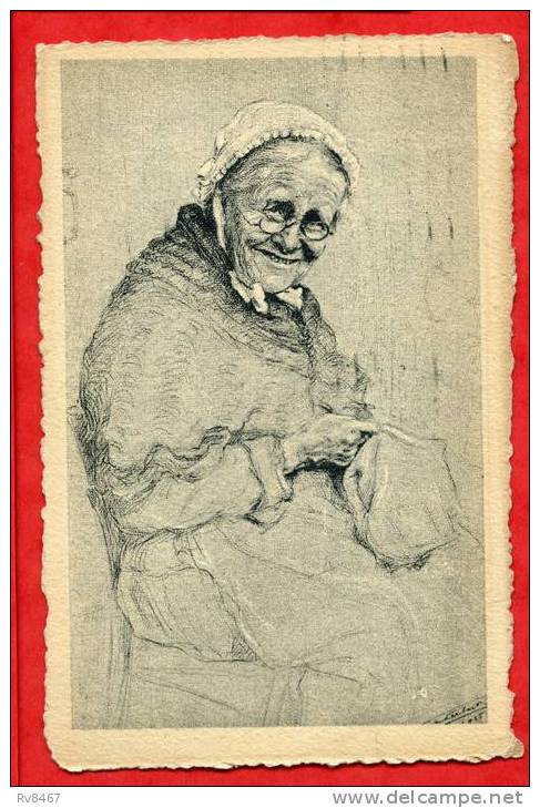 * N°5 - TÊTES DE LORRAINE(Carte Illustrée,Vieille Femme)-1926 - Lorraine