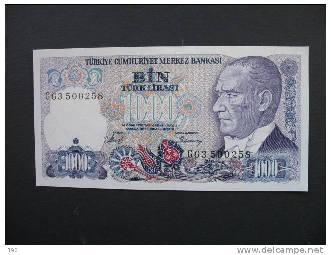 1000 BIN TURK LIRASI 1970 - Turquie