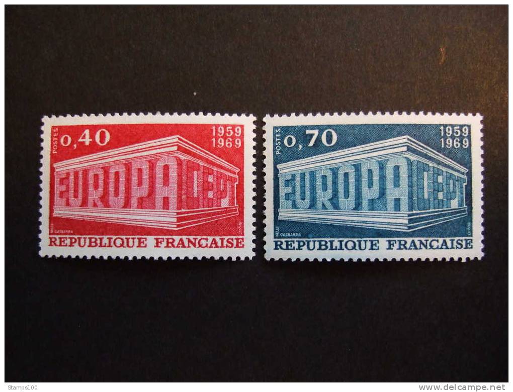 FRANCE, FRANKREICH    1969     MICHEL  1665/66   YVERT  1598/99  MNH **   P03-010 - 1969