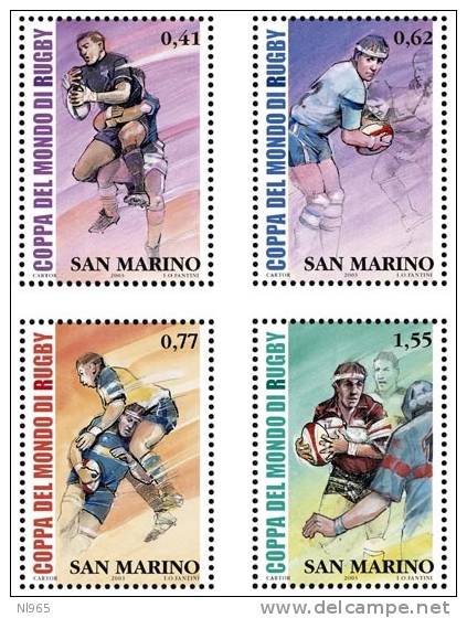 REPUBBLICA Di SAN MARINO - ANNO 2003  - SPORT CAMPIONATO DI RUGBY - NUOVI MNH ** - Unused Stamps