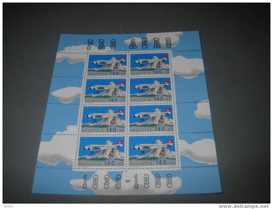 SVIZZERA - ANNO1988 - MF PRO AERO- - Unused Stamps