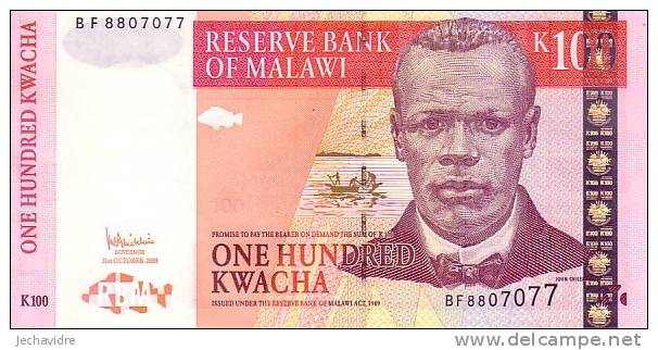 MALAWI   100 Kwacha  Daté Du 30-10-2005   Pick 54a     ***** BILLET  NEUF ***** - Malawi