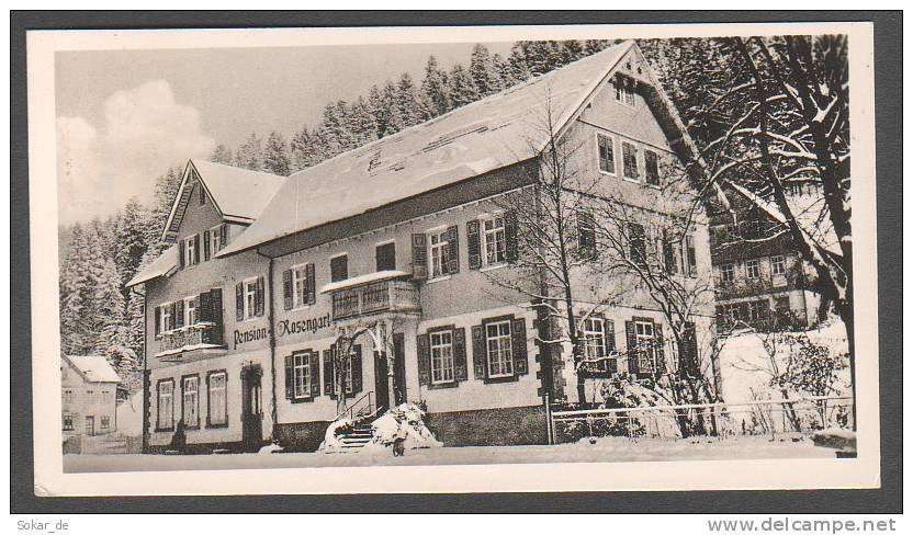 AK Bad Rippoldsau Schwarzwald Pension Rosengarten 1953 - Bad Rippoldsau - Schapbach