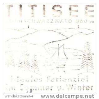 AK TITISEE, 800 M  - 1100 M ü. D. M. Hochschwarzwald 8. 9. 64. - 18 782 TITISEE G Nach Karlsruhe Mit 1 X 15 PF DEUTSCHE - Titisee-Neustadt