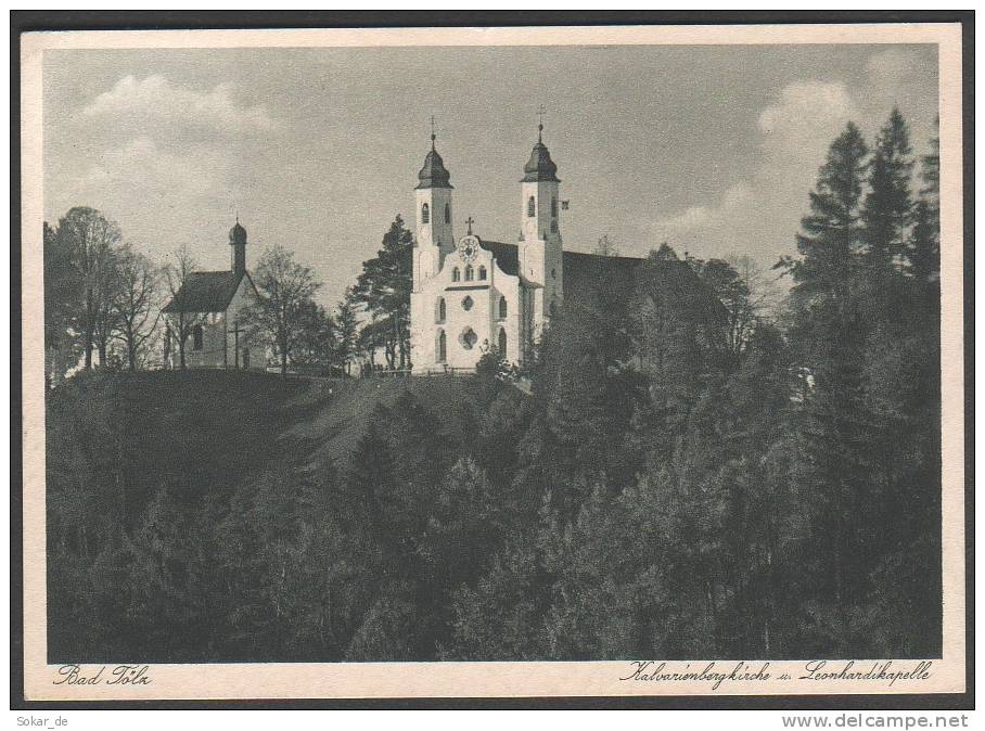 AK Bad Tölz 1939 Frankatur DR MiNr. 673 Mit Oberrand, Kalvarienbergkirche Leonhardikapelle, Bayern - Bad Toelz