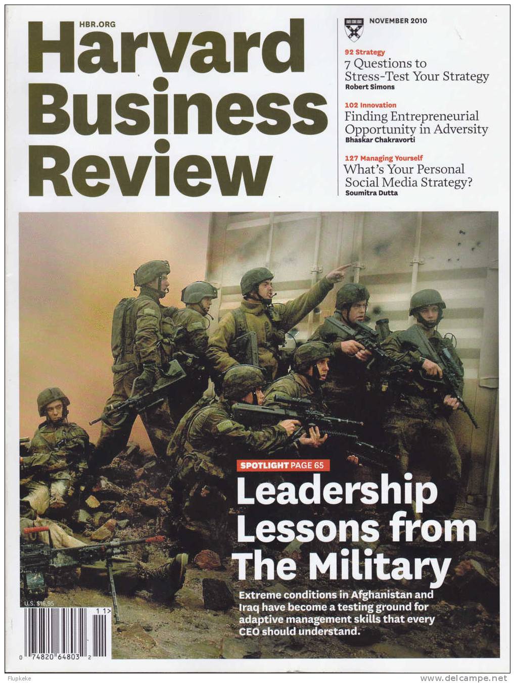 Harvard Business Review Volume 88 Issue 11-2010 Leadership Lessons From The Military - Zaken/ Beheer