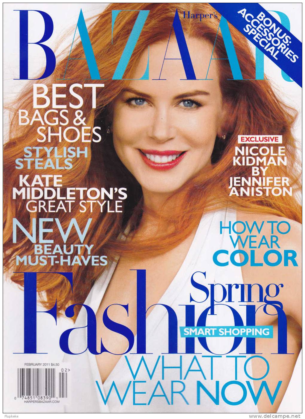 Harper´s Bazaar 2 January 2011 Cover Nicole Kidman By Jennifer Aniston Exclusive - Entretenimiento