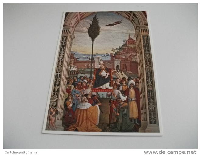 Libreria Piccolomini Nel Duomo Di Siena Pinturicchio Enea Piccolomini Giunge Ad Ancona - Bibliothèques