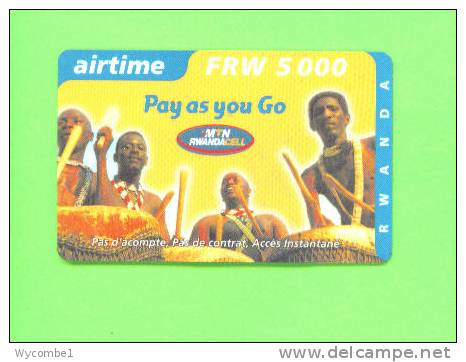 RWANDA - Remote Phonecard/Playing Drums - Ruanda