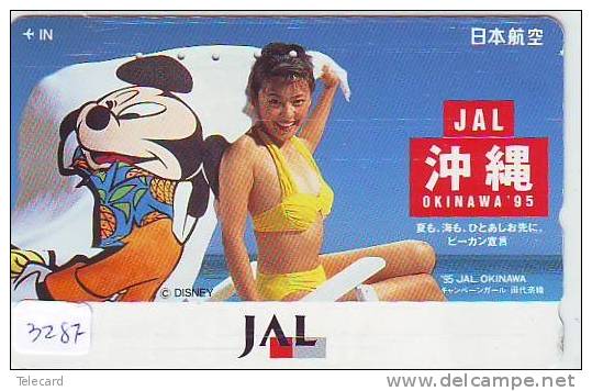Télécarte  JAPON  DISNEY  (3287) Phonecard Japan * TELEFONKARTE * 110-165747 * JAL - Disney