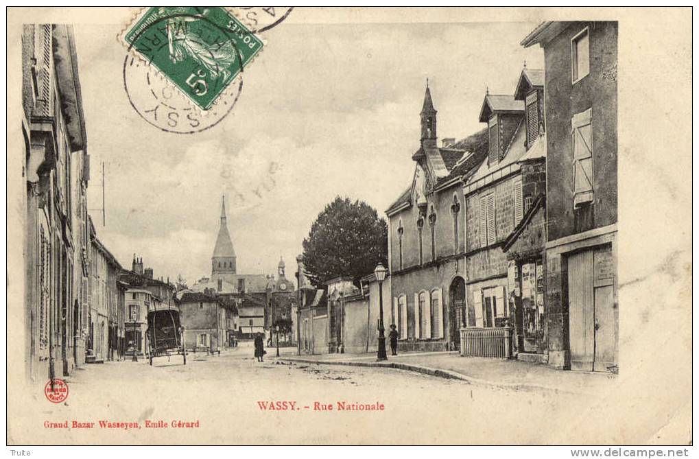 WASSY  RUE NATIONALE - Wassy