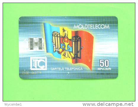 MOLDOVA - Chip Phonecard/Flag 50 Units - Moldavia
