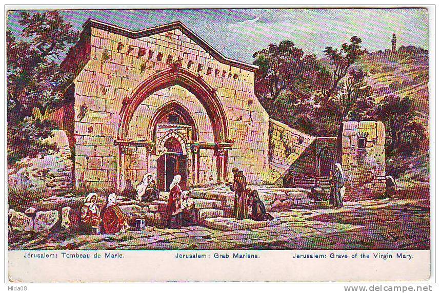 JERUSALEM . TOMBEAU DE MARIE Par F. PERLBERG. - Perlberg, F.