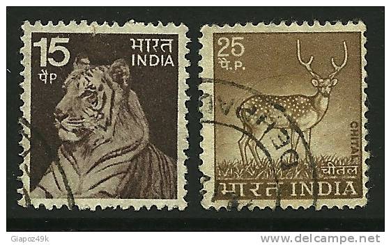 ● INDIA - 1974 - FAUNA - N. 401 / 02  Usati , Serie Completa - Cat. ? €  - Lotto 183 - Used Stamps