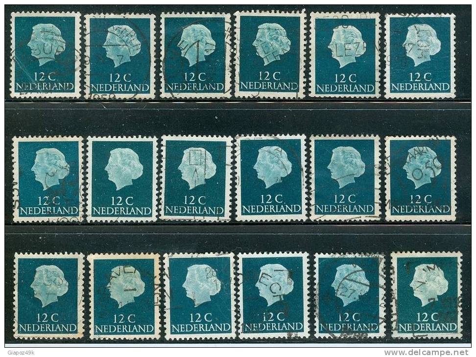 ● OLANDA  -  1953 / 69  -  Regina  -  N.  600 A   Usati  -  Lotto 100 - Used Stamps