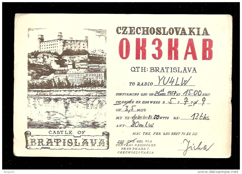 CARTE RADIO  -   CZECHOSLOVAKIA - Andere & Zonder Classificatie