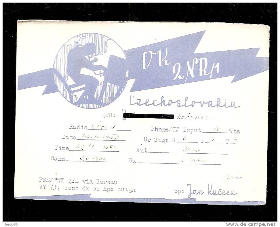 CARTE RADIO  -   CZECHOSLOVAKIA - Other & Unclassified