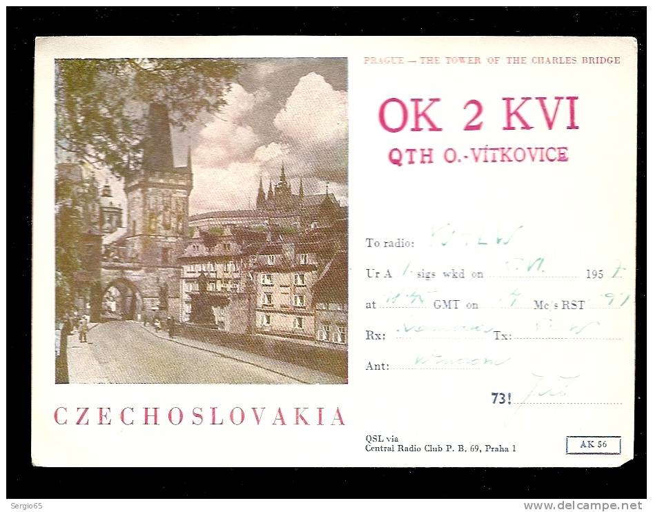 CARTE RADIO  -   CZECHOSLOVAKIA - Andere & Zonder Classificatie