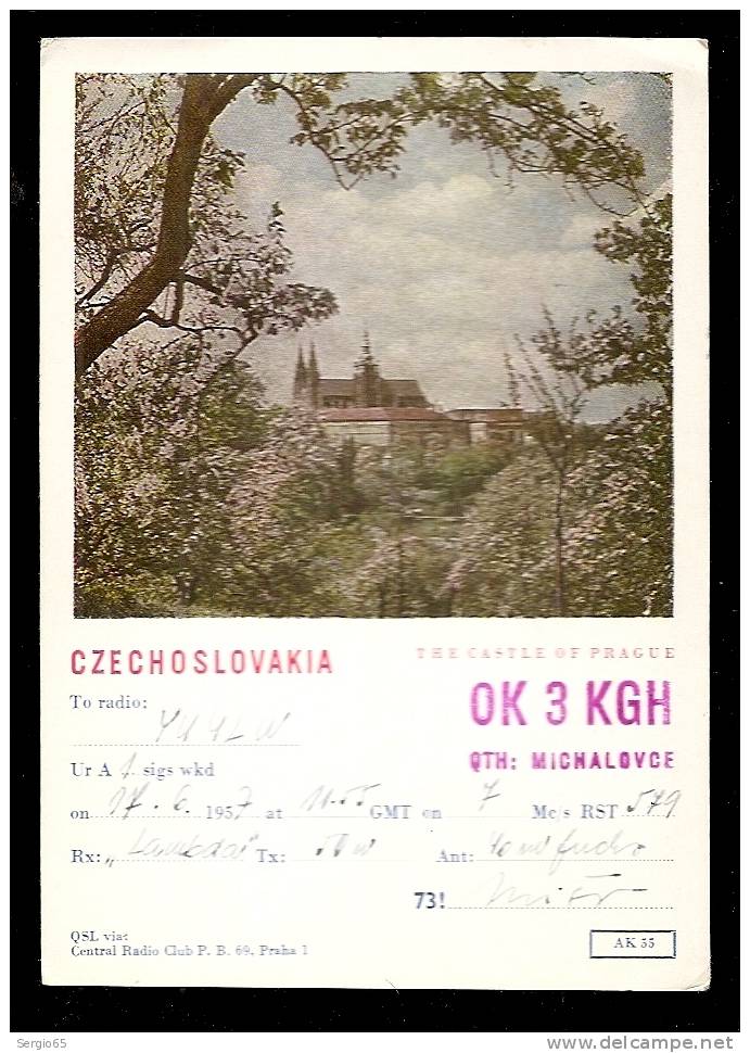 CARTE RADIO  -   CZECHOSLOVAKIA - Sonstige & Ohne Zuordnung