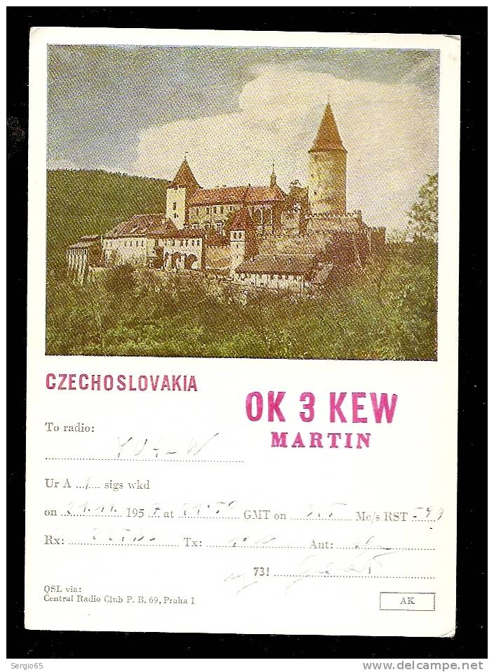 CARTE RADIO  -   CZECHOSLOVAKIA - Other & Unclassified