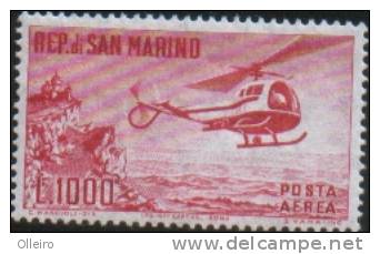 San Marino 1961 P. A. Elicottero Da 1000L. 1v  Complete Set  ** MNH - Unused Stamps