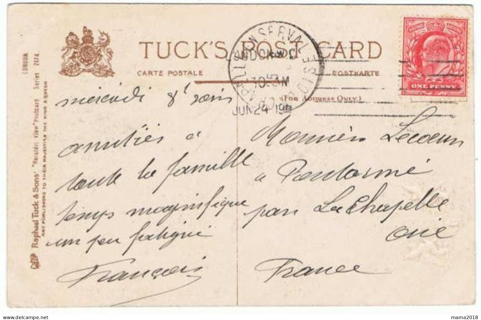 POST CARD   Raphael Tuck & Sons  High  Holborn Avec .tampon  City Arms - Tuck, Raphael