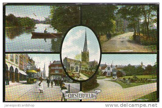 Multi-View PCd - CHESTERFIELD - 1908 - Derbyshire - Derbyshire