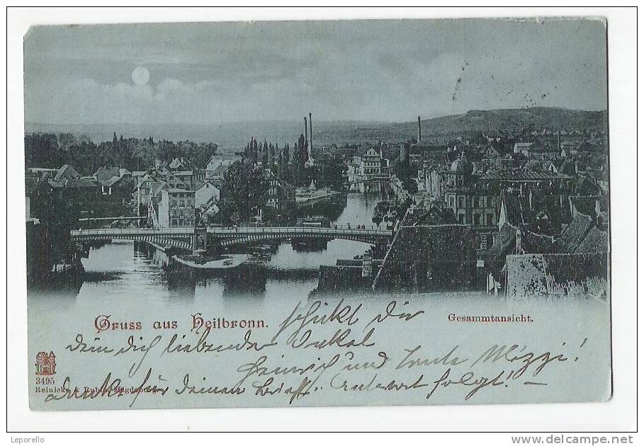 AK HEILBRONN Mondschein 1899 /// P*B3987 - Heilbronn