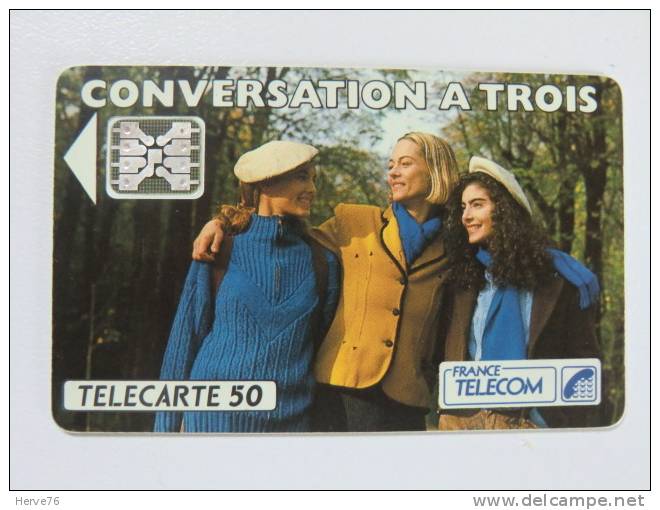 Télécarte Conversation à Trois Femmes - Puce SC5 - 07/92 (réf : F 281A) - Cote 40 € - 1992