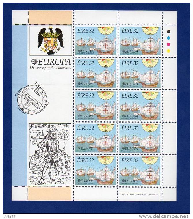 IRLANDE        Neuf **    Y. Et T.  N° 795 / 796  En  2 Feuillet De 10 Timbres     Cote: 50,00 Euros - Unused Stamps