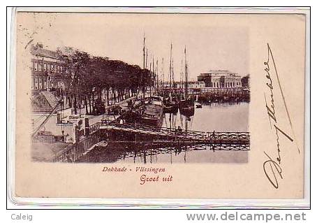 Dokkade- Vlissingen- Used 03.10.1901 To Italy Sorrento Naples  Very Fine Condition - Vlissingen