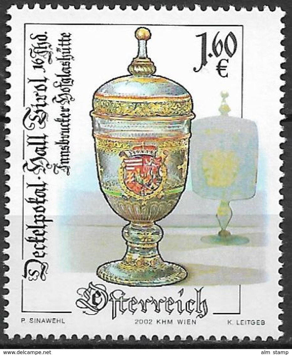 2002 Austria Österreich  Mi. 2387** MNH  Deckelpokal (1590) Aus Der Innsbrucker Hofglashütte, Hall In Tirol - Unused Stamps