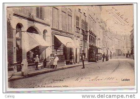 Leiden Breestraat Used  04.05.1904 To Italy  Sorrento Naples  Fine Condition- - Leiden