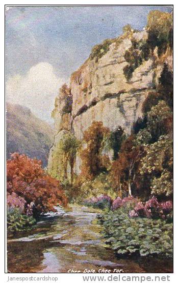 ART CARD -Chee Dale  Chee Tor  - Derbyshire - Derbyshire