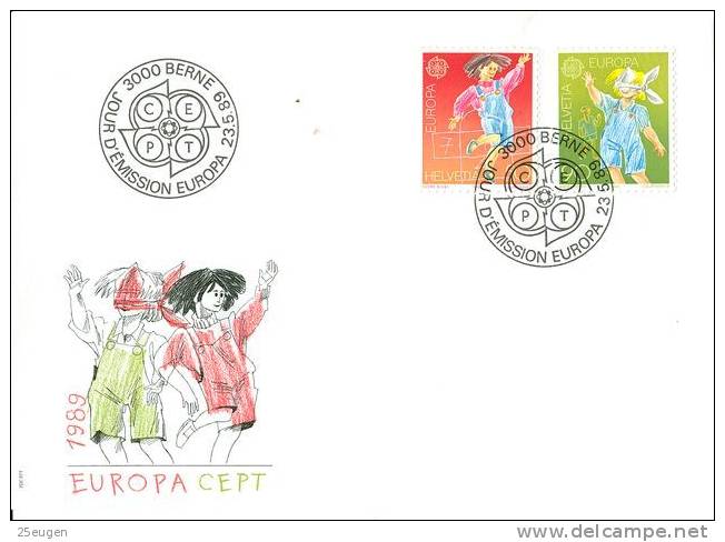 SWITZERLAND  EUROPA CEPT 1989 FDC - 1989