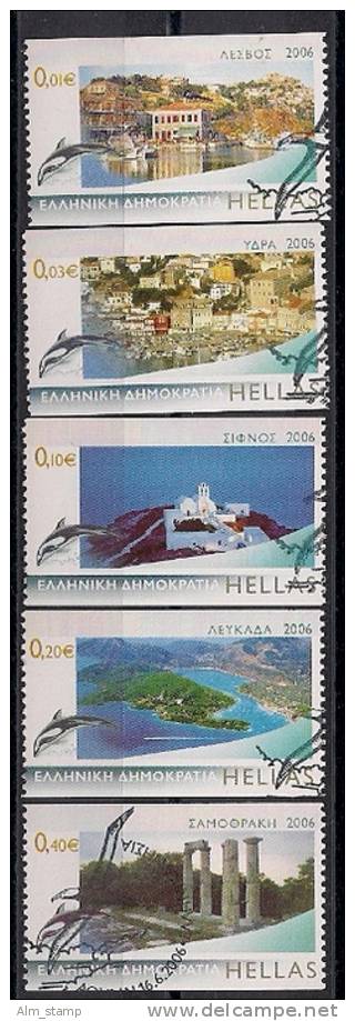 2006 Griechenland  Gréece  Mi. 2372-81 C  FD-used Booklet Stamps  Griechische Inseln. - Oblitérés