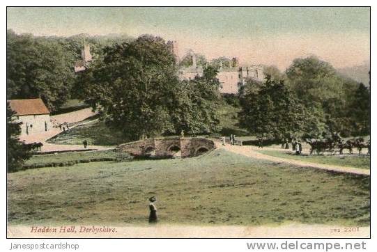 HADDON HALL - Long View With Some Animation. - Derbyshire - Derbyshire