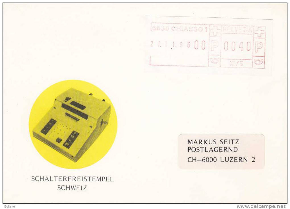 Suisse - Lettre De 1983 - Vignette Spéciale D´automates - Rare - Valeur 30 FS = 22,50 Euros - Automatic Stamps