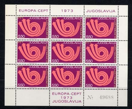 EUROPA 1973 - YOUGOSLAVIE 2 FEUILLETS NEUFS ** = MNH Superbes EUROPA - 1973