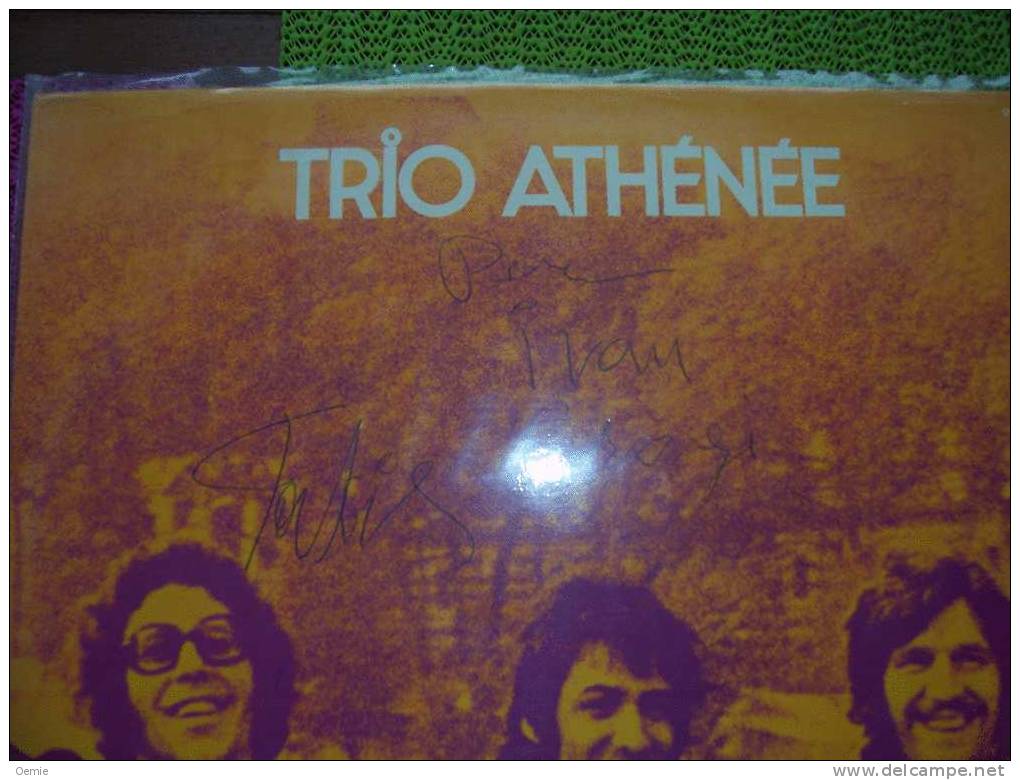 TRIO  ATHENEE   ° TO  THAVMA   33 TOURS 12 TITRES AVEC AUTOGRAPHE - Autógrafos